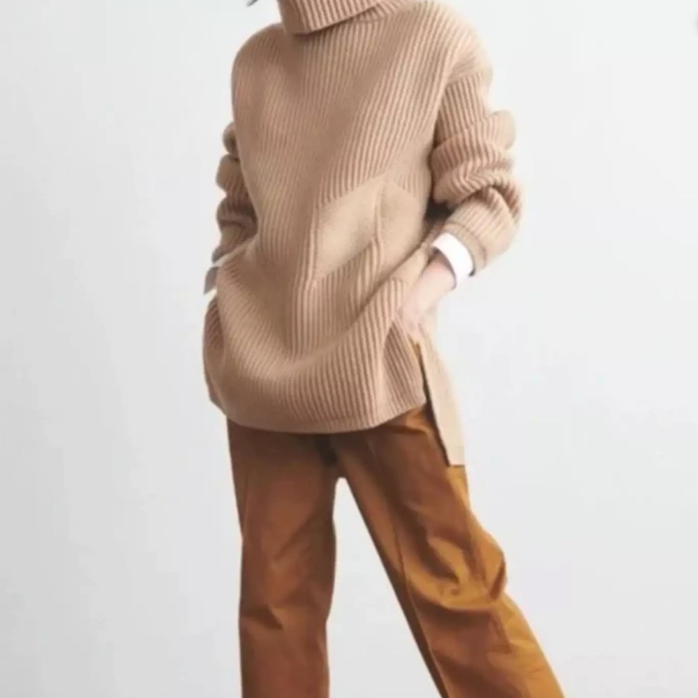Wool turtleneck sweater